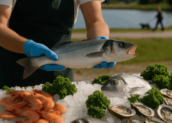 sostenibilidad, limpieza y mariscos frescos