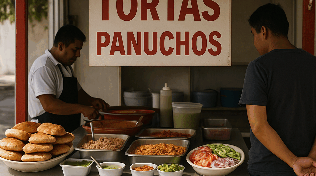 además sirven tortas y panuchos auténticos