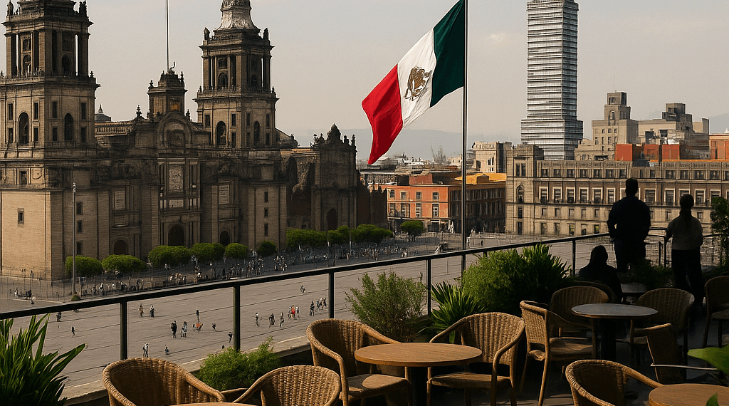 Esta es la terraza con la mejor vista de CDMX y promociones para celebrar el Grito de Independencia y la Noche Mexicana