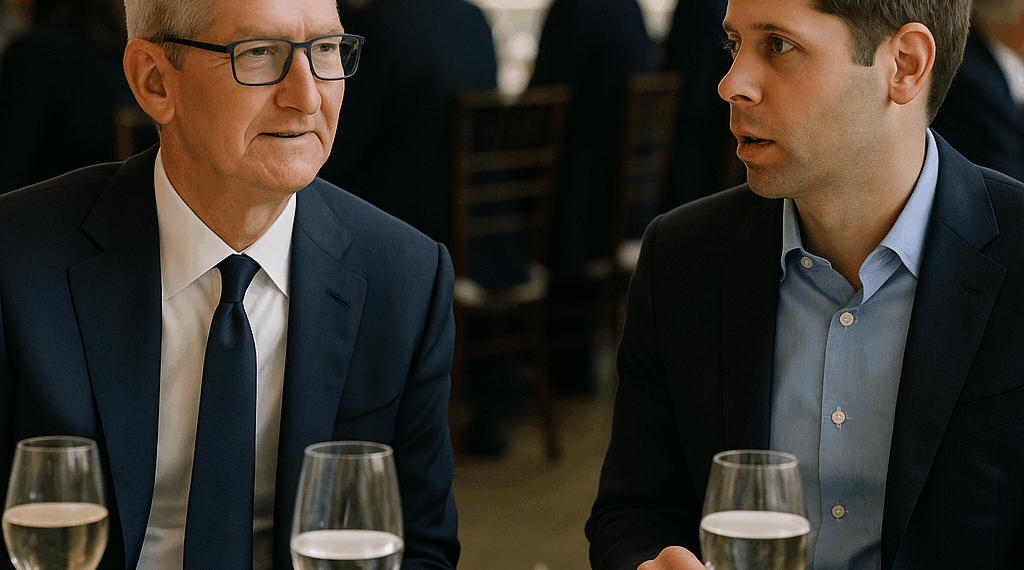 WINDSOR, ENGLAND - SEPTEMBER 17: Tiffany Trump and Tim Cook, Apple CEO attend the State visit by the President of the United States of America at Windsor Castle on September 17, 2025 in Windsor, England. President Trump is in England from Sept. 16-18 on his second UK state visit, with the previous one taking place in 2019 during his first presidential term. (Photo by Anna Moneymaker/Getty Images)