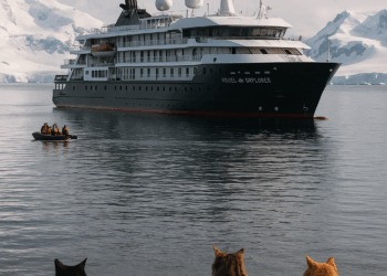 Ushuaia da la bienvenida al ‘Magellan Explorer’, el primer barco de crucero hacia la Antártida de la temporada 2025-2026.