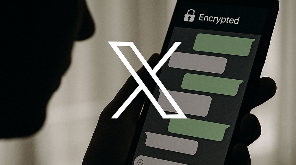 X (formerly Twitter) logo on a cracked wall