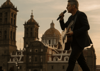 ¡Pisando fuerte! Alejandro Sanz se paseó por el centro de Puebla