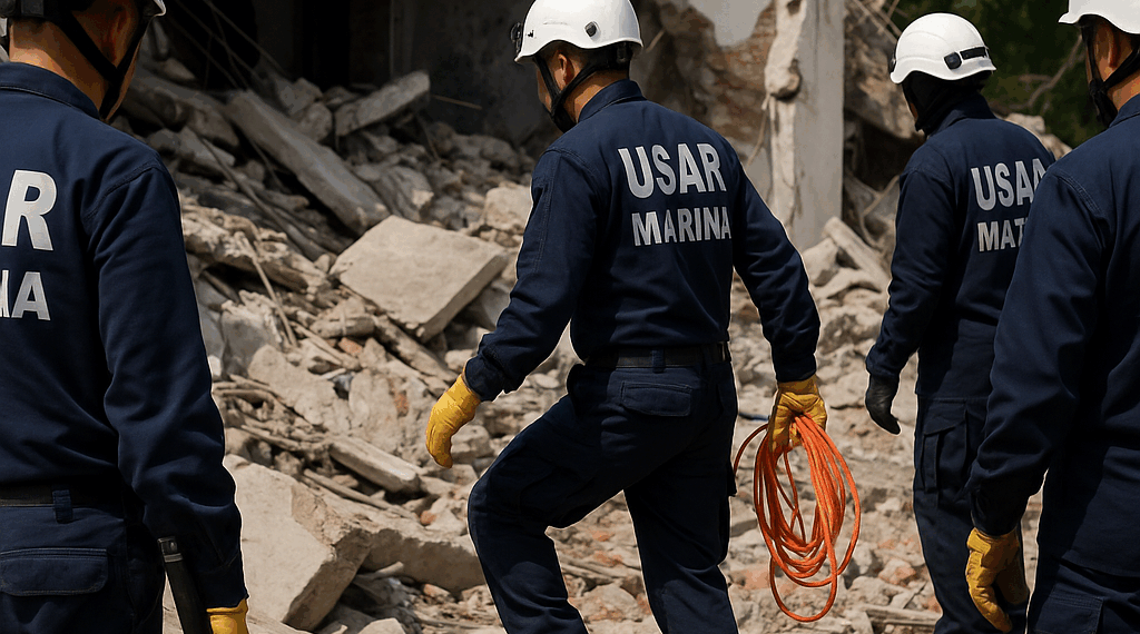 ¿Cómo se prepara y responde el equipo USAR de la Marina ante emergencias?