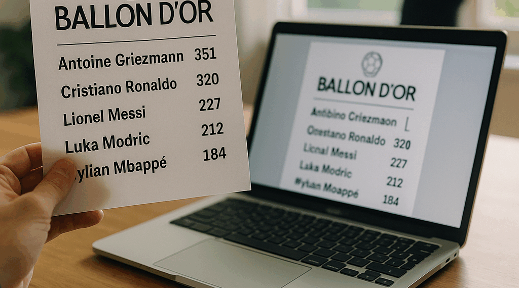 ¿Será real? Aparece supuesta filtración en redes sociales sobre el ganador del Balón de Oro