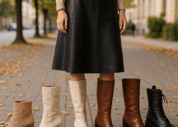 5 zapatos elegantes para lucir con faldas de cuero en otoño 2025