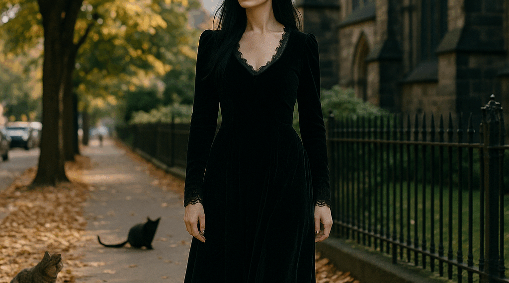Zapatos puntiagudos y playera black metal, Anne Hathaway despierta su lado gótico en octubre 2025