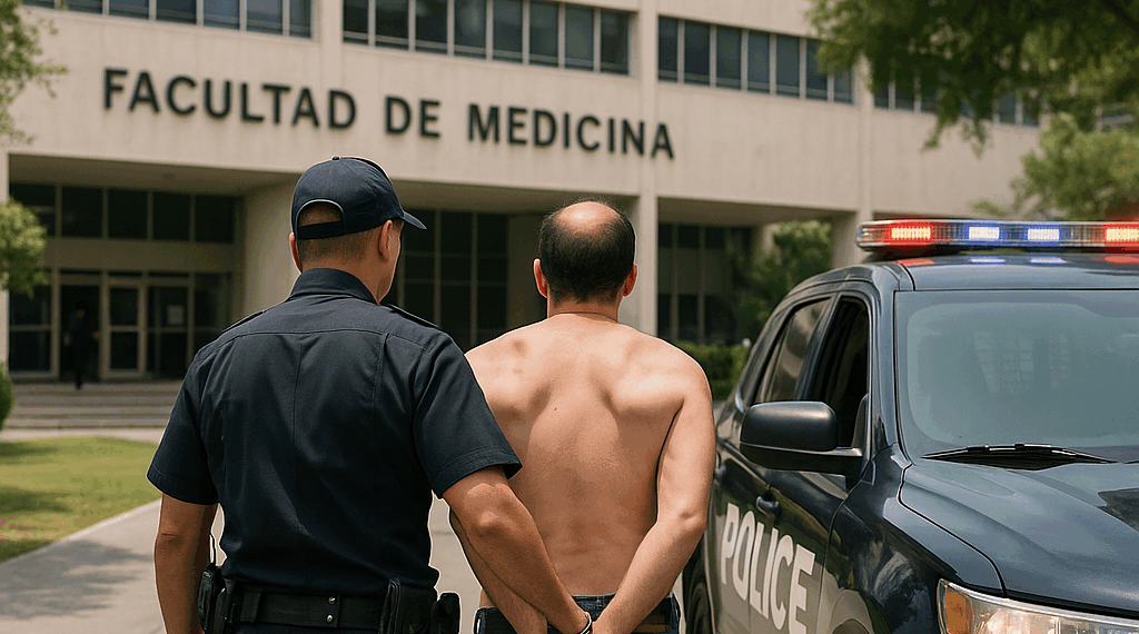 Detienen a exhibicionista en la Facultad de Medicina de la UANL