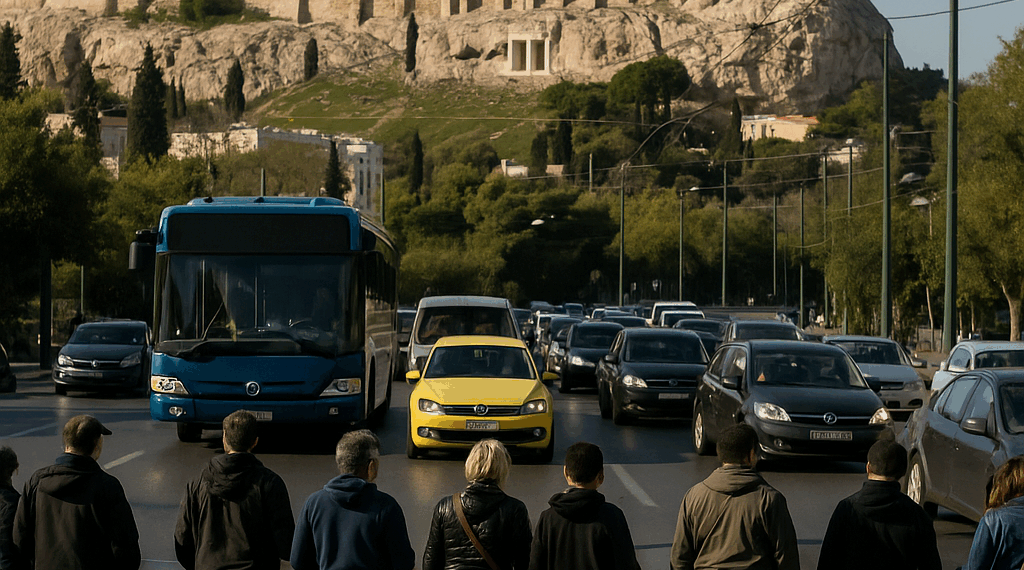 Vídeo. Atenas, paralizada por una huelga contra la nueva legislación laboral
