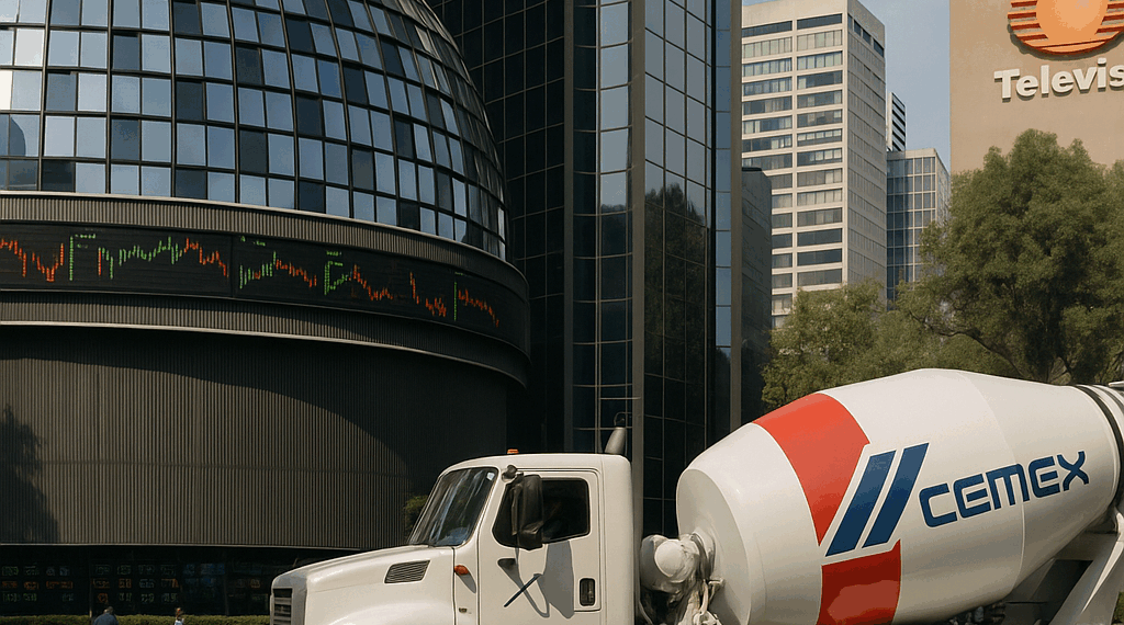 Bolsa mexicana sube con fuerza; las acciones de Cemex y Televisa lideraron el avance