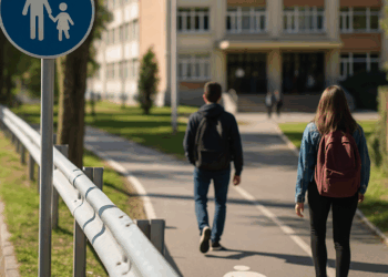 Burgueño inaugura el primer Sendero Seguro para estudiantes