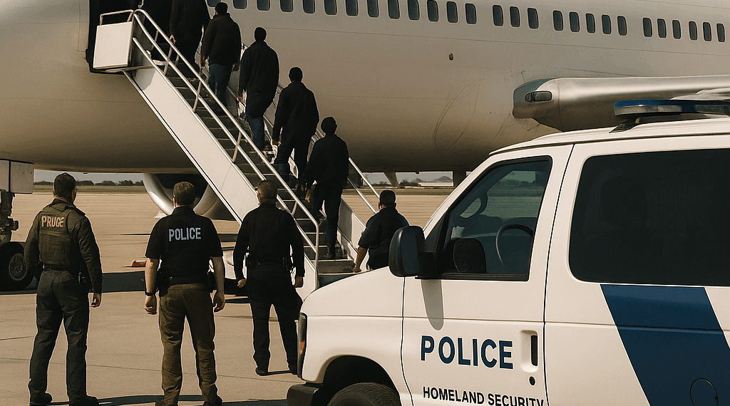 US Immigration and Customs Enforcement (ICE) agents walk down a street during a multi-agency targeted enforcement operation in Chicago, Illinois, US, on Sunday, Jan. 26, 2025.