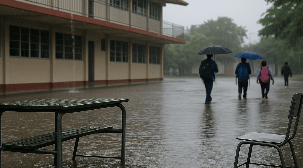 Suspenden clases hoy jueves 16 de octubre en Sinaloa por fuertes lluvias