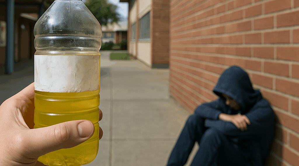 Estudiantes dan de beber ácido a compañero