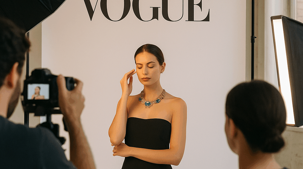 Así se hizo la portada de Vogue Joyas de octubre 2025 con 8 embajadores de Cartier