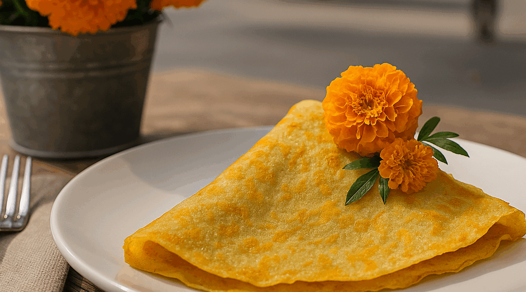 Prueba las famosas crepas de cempasúchil en una de las creperías más famosas de Toluca, tienen todo un menú de Día de Muertos