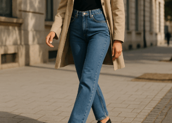 Eiza González luce mocasines y jeans rectos de los 90 en tendencia del otoño 2025