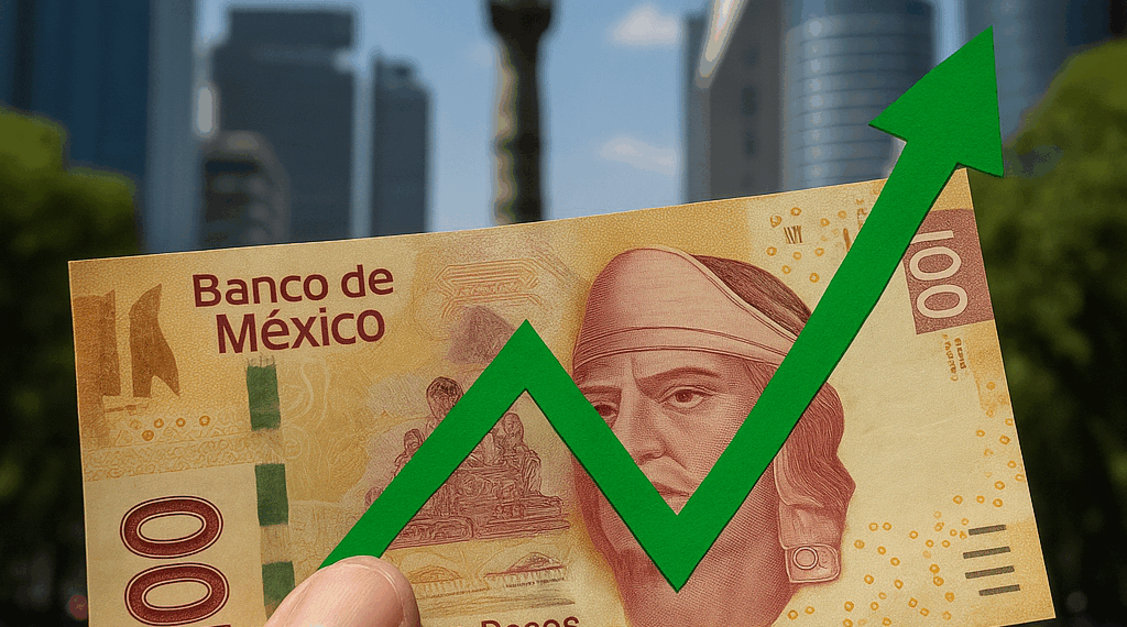 Peso mexicano está de vuelta; sube tras datos actividad económica local