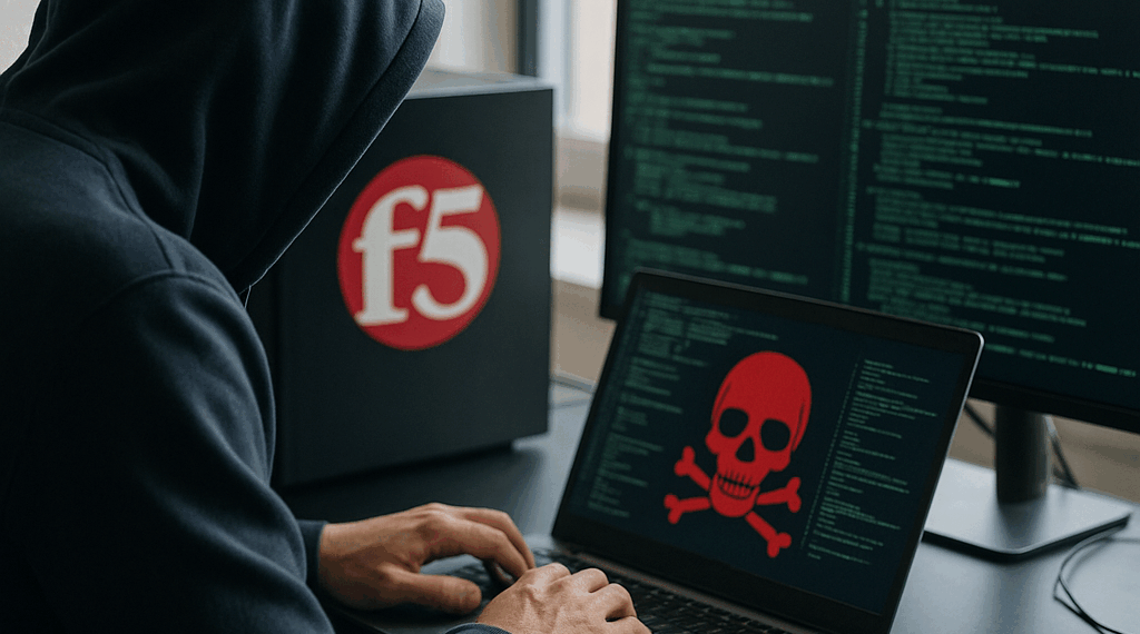 In this photo illustration, the F5 Networks company logo is seen displayed on a smartphone screen.