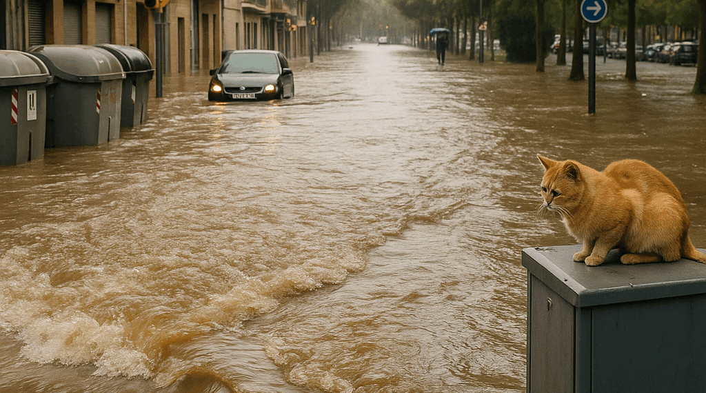 La tormenta Alice provoca inundaciones repentinas en Cataluña e Ibiza