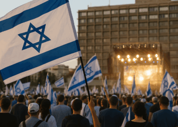 FOTOS: Los israelíes celebran en la Plaza de los Rehenes la llegada de los últimos cautivos de Hamás