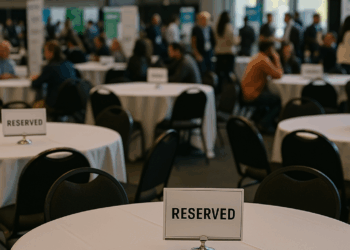 TechCrunch Disrupt exhibit tables