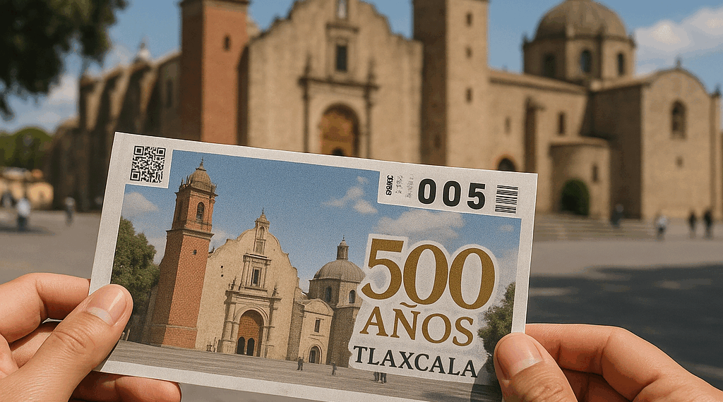 Lotería Nacional celebra la historia de la Ciudad de Tlaxcala a 500 años de su fundación