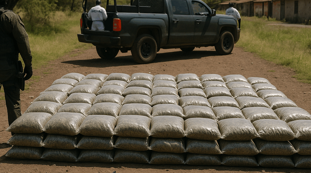 #Michoacán SSP Altas Dosis De Droga Y Armas Dentro De Troca Durante Operativo En Uruapan - Changoonga.com