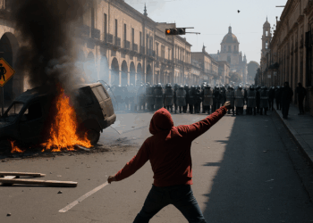 #Morelia FNLS Desató El Caos En El Centro, Dañó 2 Tranvías Y Provocó Gaseada De Granaderos Que Afectaron Al FICM - Changoonga.com