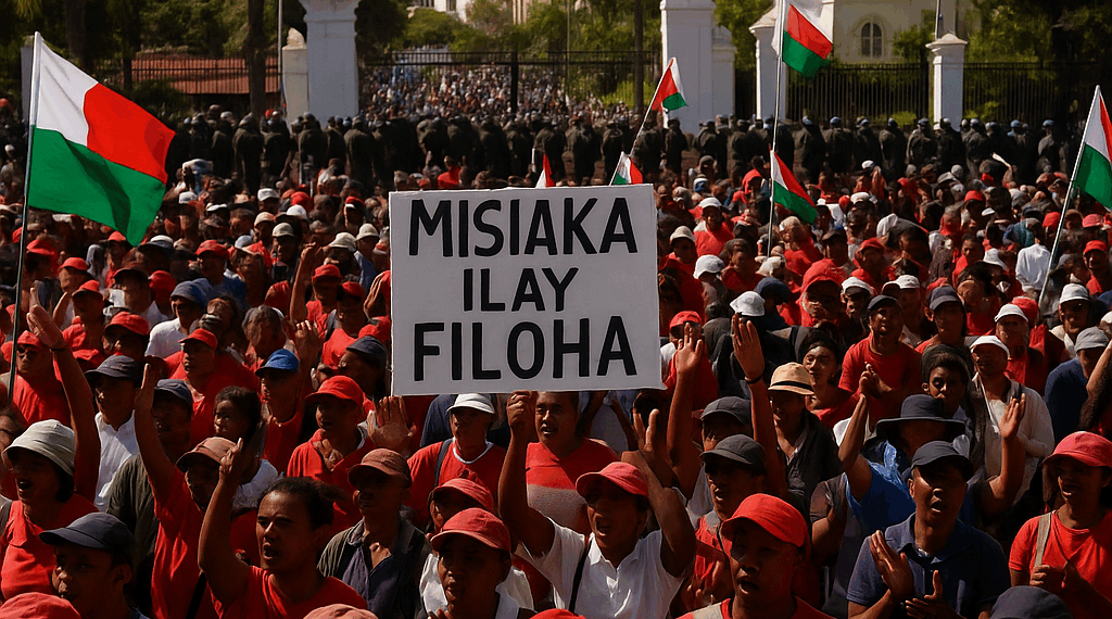 Vídeo. Miles protestan en la capital de Madagascar exigiendo al presidente Andry Ra