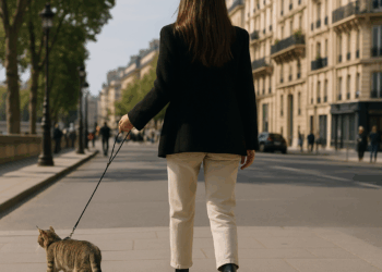 Pantalón beige y botines negros, la clave de estilo con la que Penélope Cruz deslumbra en París