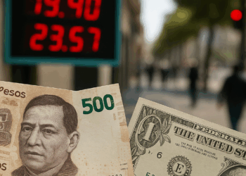 Peso mexicano retrocede levemente contra el dólar tras tocar mejor nivel en dos semanas
