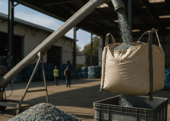 A person runs up stairs near the ocean.