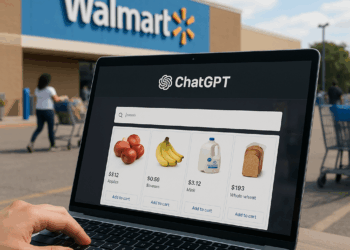A Walmart logo is seen outside a store in Washington, DC, on August 18, 2020. (Photo by NICHOLAS KAMM / AFP) (Photo by NICHOLAS KAMM/AFP via Getty Images)