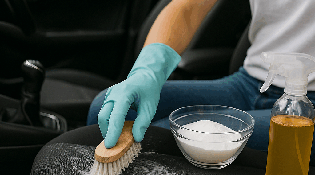 Cómo limpiar las manchas de los sillones del coche con una fórmula casera que es una maravilla con solo 3 ingredientes