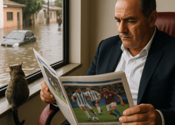 Captan al senador de Morena leyendo de futbol en debate sobre inundaciones – El Financiero