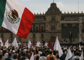 Sheinbaum volvió al Zócalo para celebrar su primer año de Gobierno: "Aquí estamos de pie"