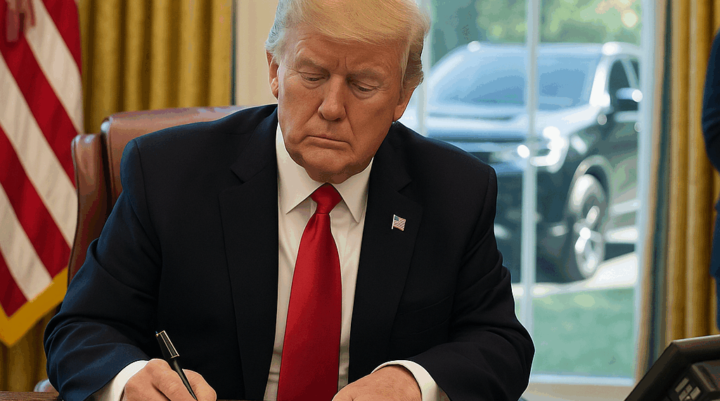 Trump firma decreto para imponer los nuevos aranceles a camiones y autobuses importados