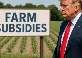 Power lines loom on the horizon at sunset.