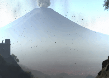 Video de intensa actividad del volcán Popocatépetl y lluvia de ceniza en CDMX