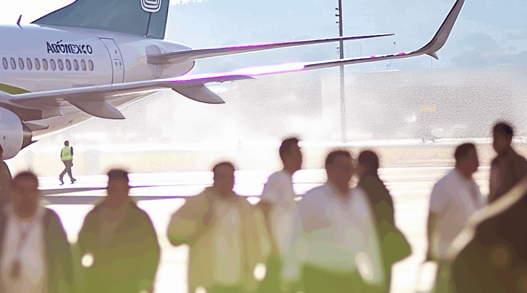 Aeroméxico, aterrizaje exitoso