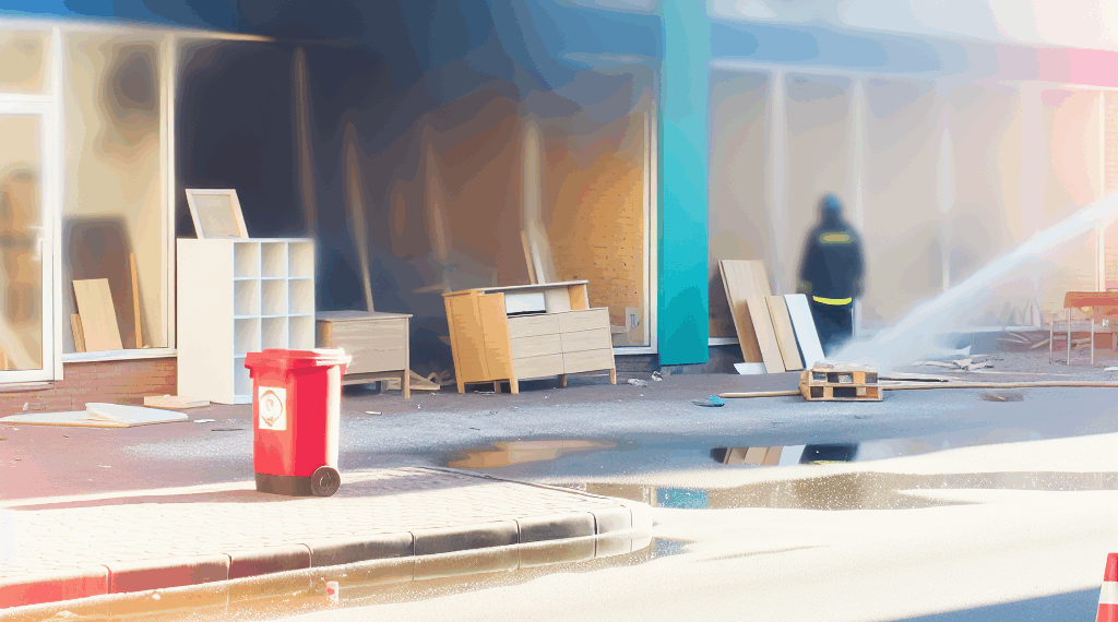 Fuego en mueblería alerta a zona comercial