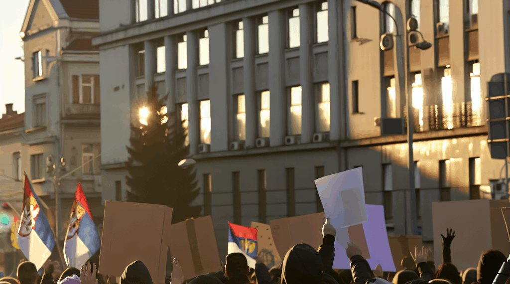 Miles de personas protestan en Serbia contra el Gobierno cuando se cumple un año del accidente de Novi Sad en el que murieron 16 personas