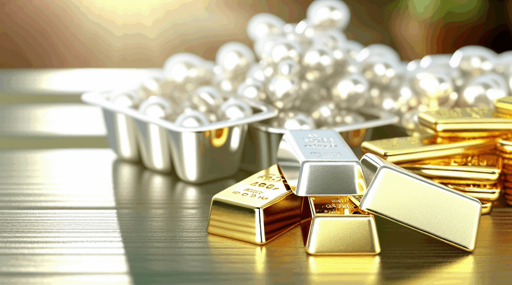 Oro toca máximos de dos semanas; plata abre la semana con alzas de más de 3%