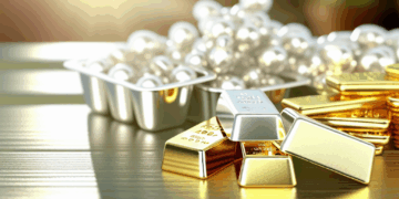 Oro toca máximos de dos semanas; plata abre la semana con alzas de más de 3%