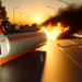 Una pipa se vuelca e incendia en la autopista México