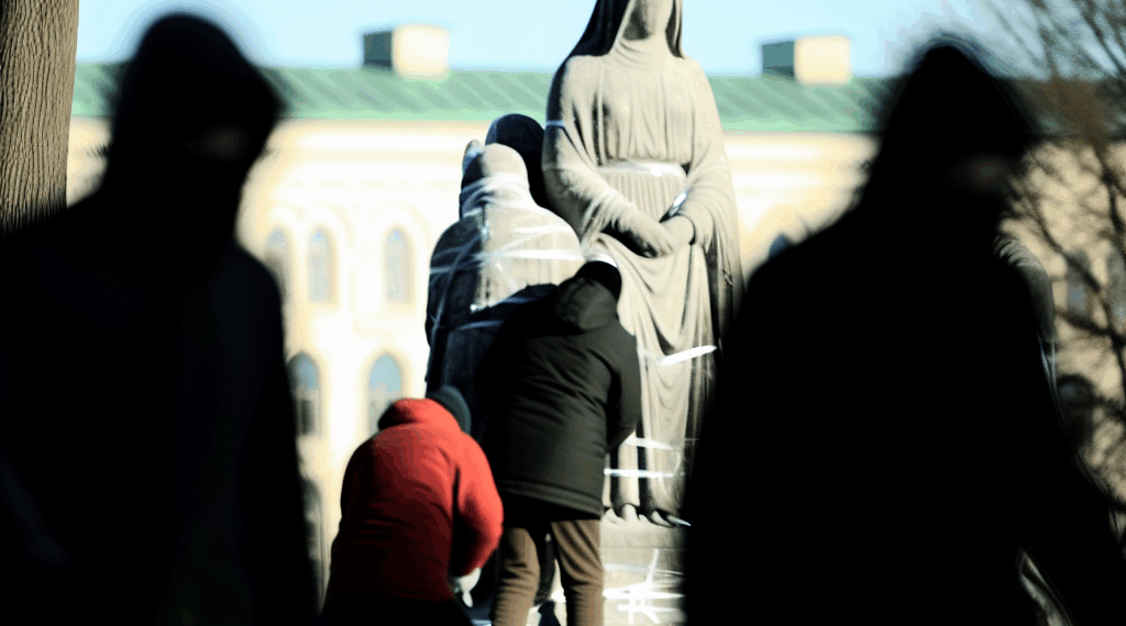 Reaparece estatua de Trump y Epstein en plena polémica por correos publicados