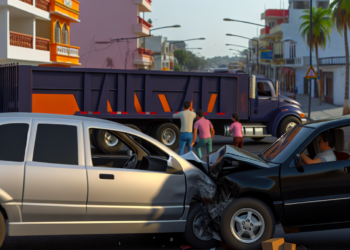 Fuerte choque de Vocho contra camioneta de peregrinos en Xalapa