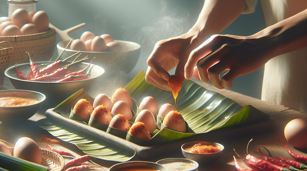 así se hacen los huevos enojados en hoja de plátano