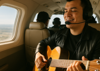 el artista disfrutaba cada vuelo mientras entonaba canciones. – Dimension Turistica Magazine